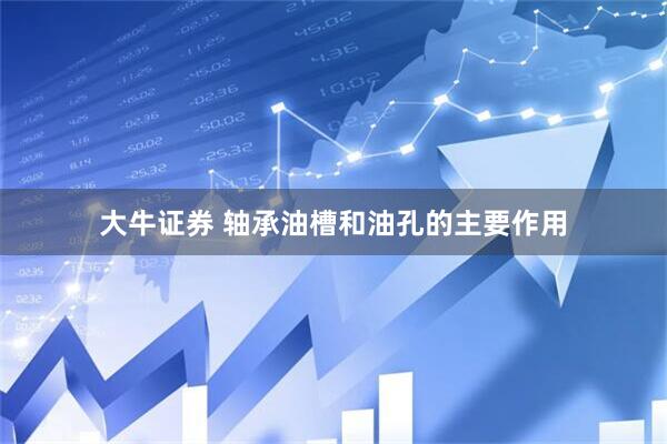 大牛证券 轴承油槽和油孔的主要作用