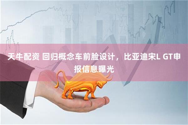 天牛配资 回归概念车前脸设计，比亚迪宋L GT申报信息曝光