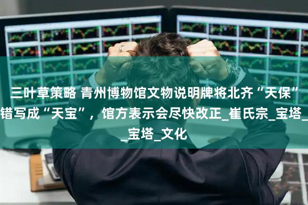 三叶草策略 青州博物馆文物说明牌将北齐“天保”年号错写成“天宝”，馆方表示会尽快改正_崔氏宗_宝塔_文化