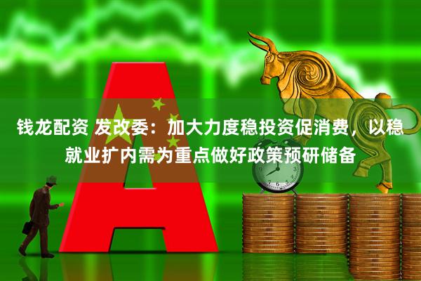 钱龙配资 发改委：加大力度稳投资促消费，以稳就业扩内需为重点做好政策预研储备